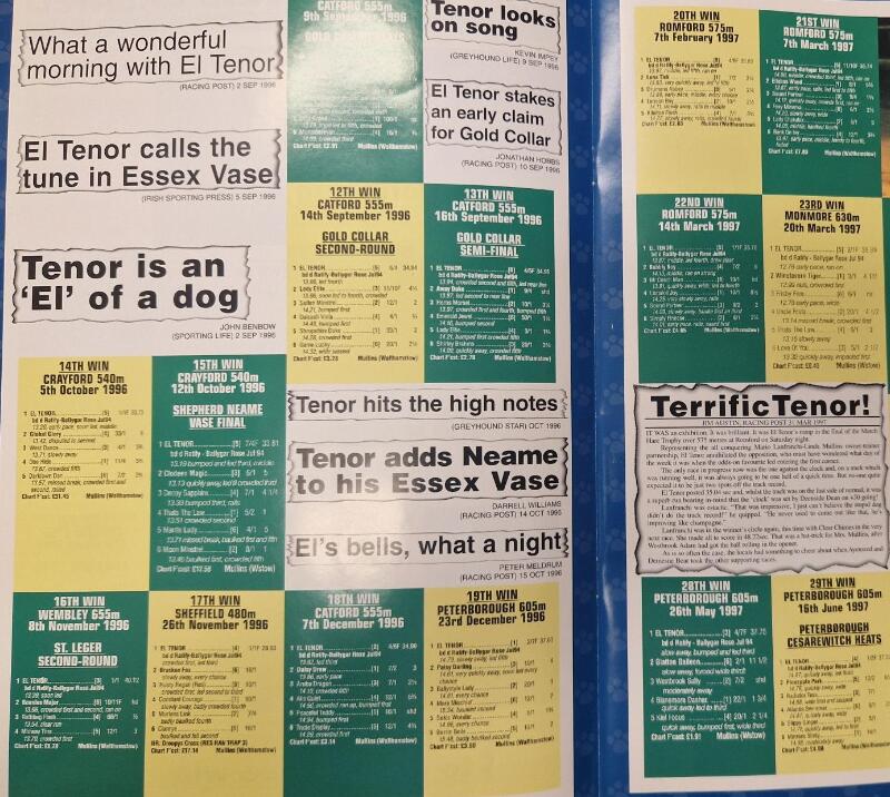old racecard central park greyhound stadium